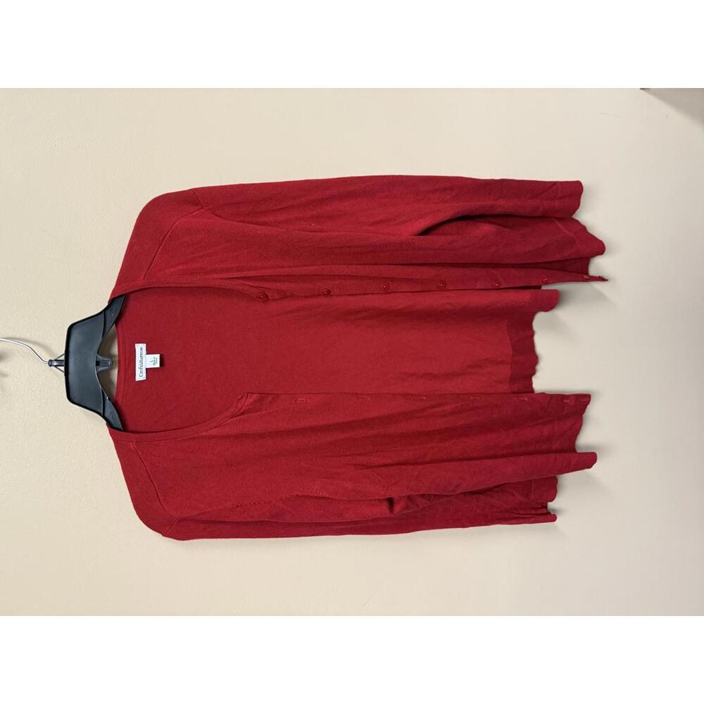 Croft & Barrow Women's Red Cardigan Sweater Large